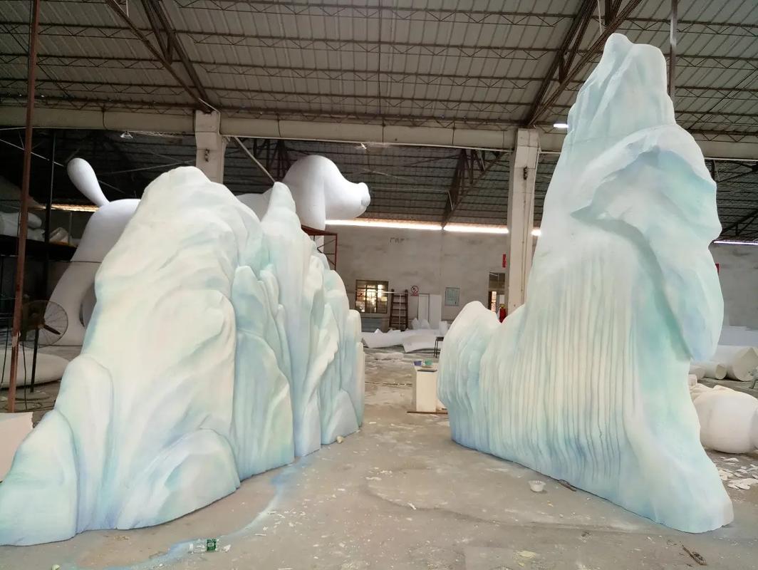 冰山雪山泡沫雕塑,立体浮雕造型.#泡沫雕塑 #雕塑 #雕塑厂 - 抖音