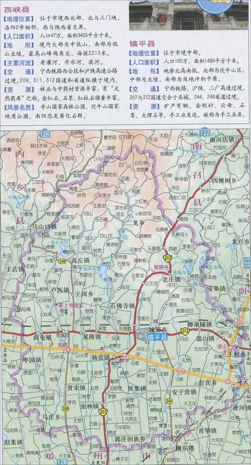 河南省南阳市镇平县在地图哪里?