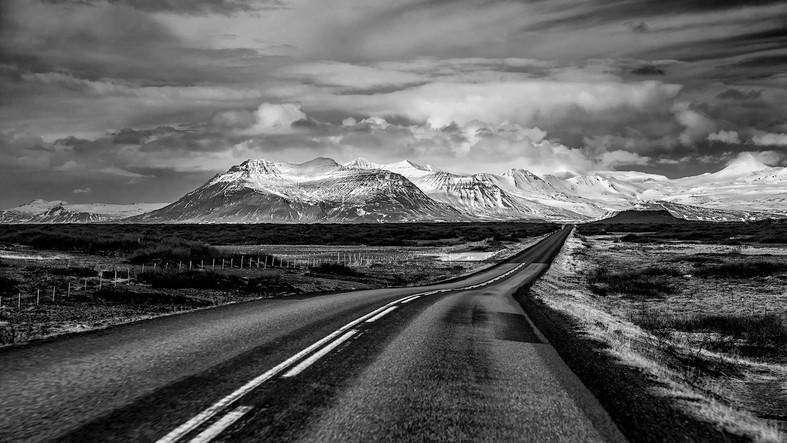 4k西冰岛环城路 黑白风景摄影超高清壁纸 - 人文景观 - h128壁纸