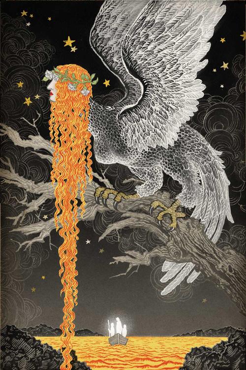 旅美日本插画师清水裕子的魔幻浮世绘也是够震撼的