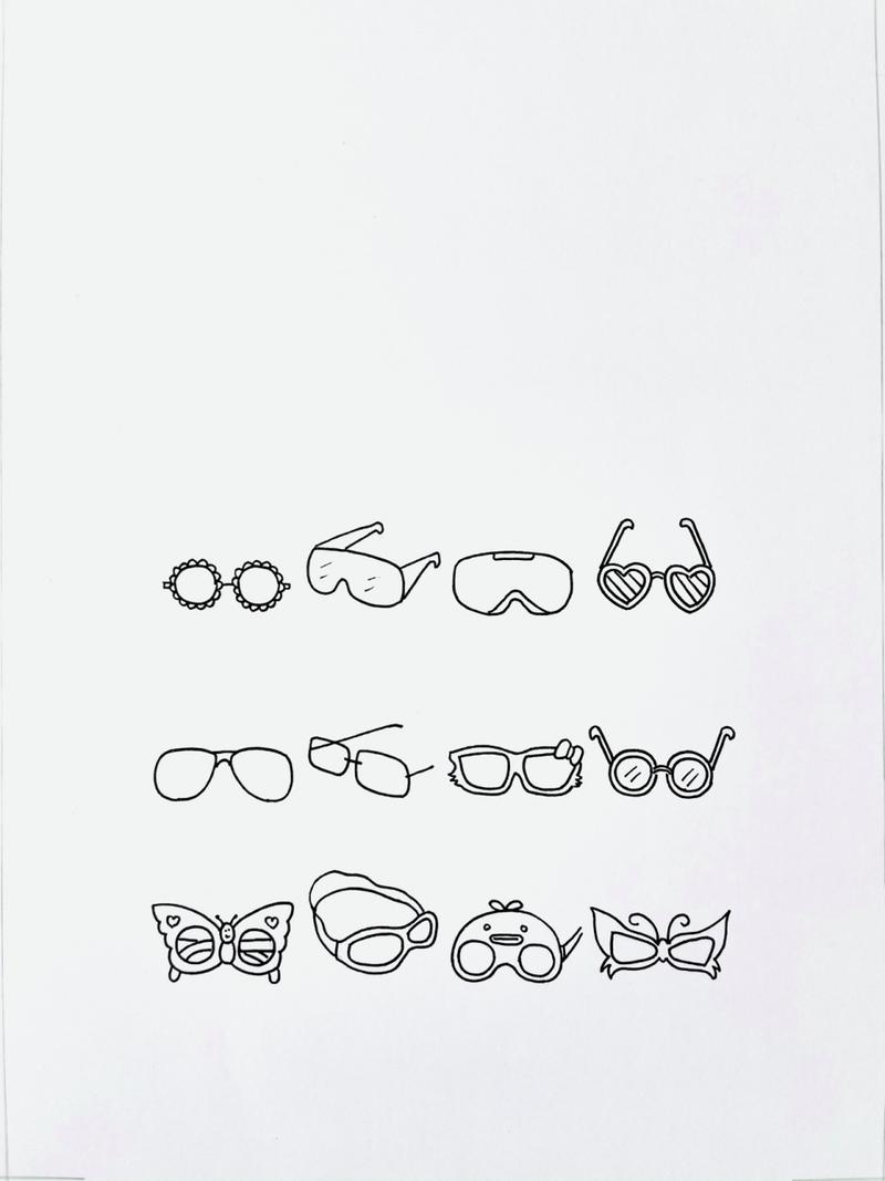 【简笔画】眼镜👓 分享一组眼镜简笔画 感觉已经画的超全啦😂 还