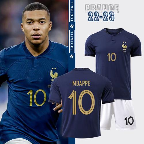 法国2022世界杯球衣国家队主场姆巴复古足球套装足球服