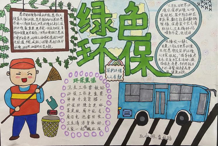 水南学校五年级举办"绿色环保"主题手抄报活动