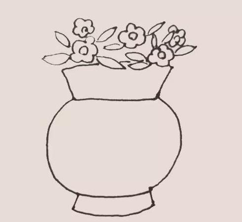 花瓶简笔画步骤画法教程