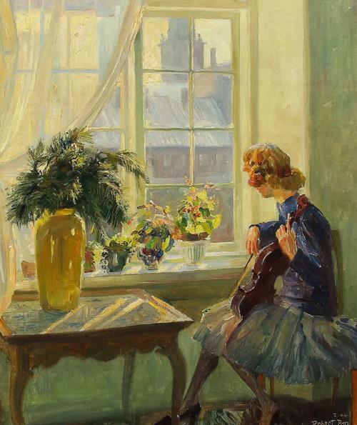 窗边的女人丹麦画家 robert panitzsch