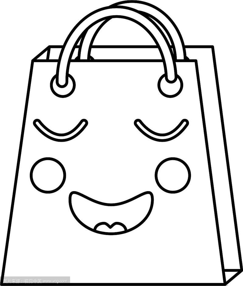 购物袋表情符号图标形象