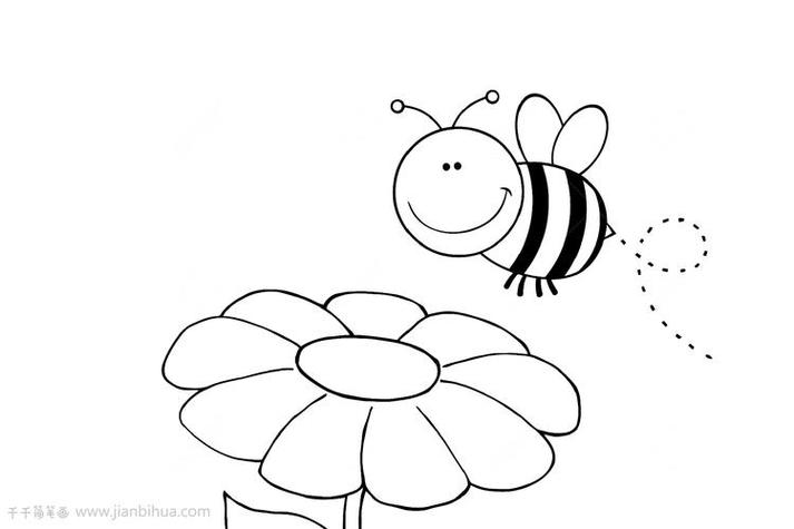 古诗蜂的简笔画怎么画(简笔画蜜蜂的画法大全) -【爱个性】