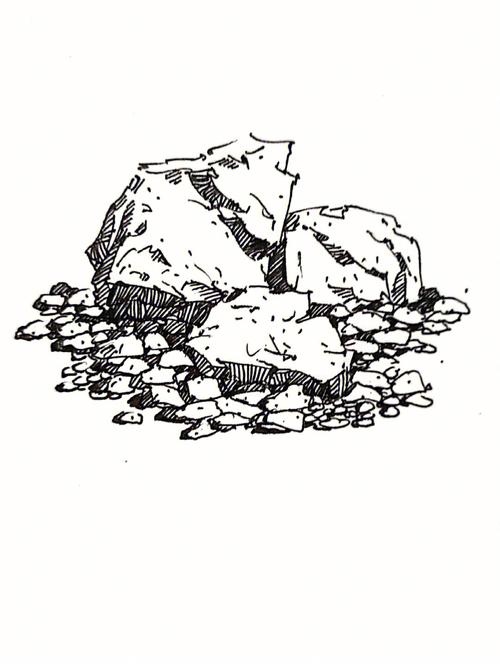 石头组合画法与分析