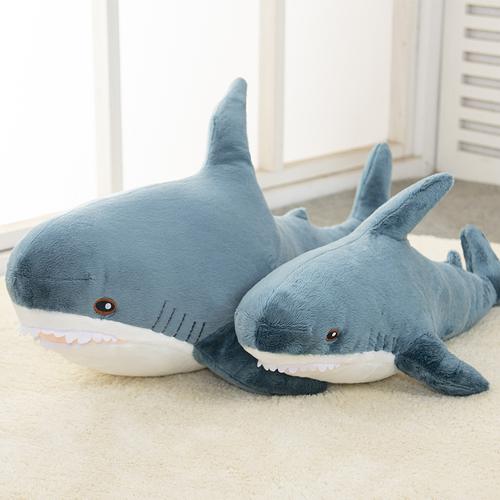 鲨鱼抱枕虎鲨毛绒玩具大白鲨公仔长条玩偶靠垫陪睡毛绒布艺类玩具