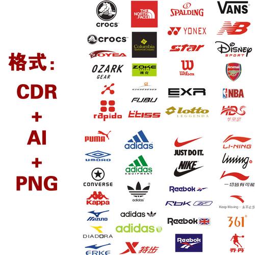 国内外著名运动品牌logo服装标志cdr格式矢量图设计素材c86