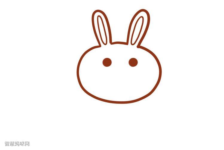小兔子头简笔画彩图