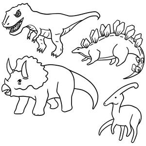 恐龙科幻画铅笔图片