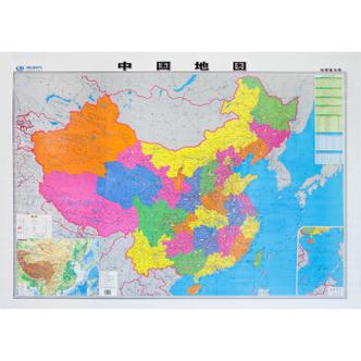 《【无折痕管子发货】中国地图全新版 1.5米*1.1米地图贴图 超大高清