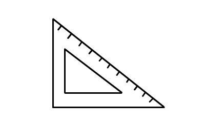 简笔画三角尺的画法 简笔画动画教程之三角尺三角板的绘画分解步骤