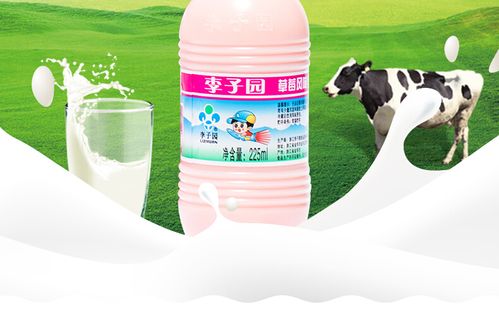 李子园草莓风味牛奶225ml瓶24含乳饮料整箱