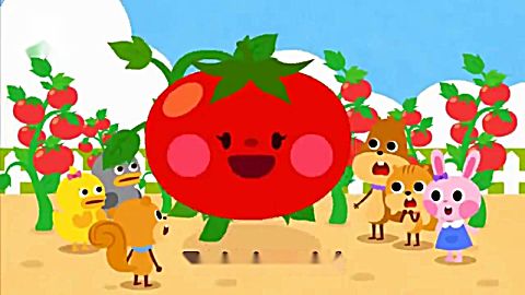 儿童动画  英语儿歌,西红柿儿歌,红红的西红柿