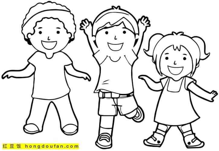 幼儿园的趣味活动!10张幼儿园小朋友卡通涂色图片 | 红豆饭小学生简笔