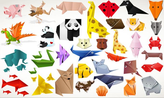 多款可爱动物折纸图片 折纸狗,动物折纸