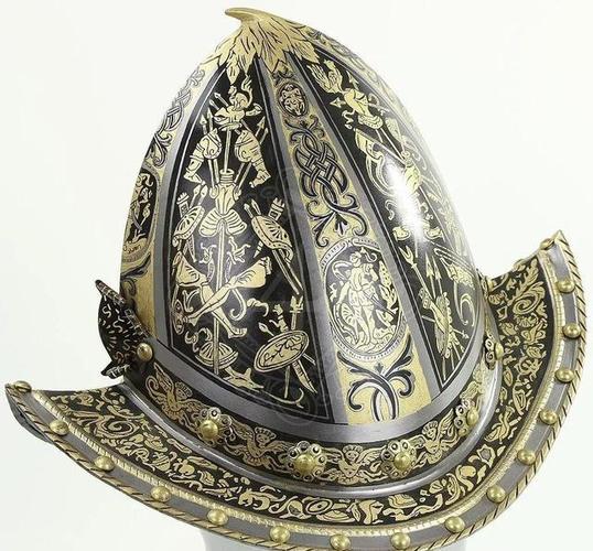 1617世纪欧洲贵族最爱的装备极尽奢华的鸡冠形高顶盔