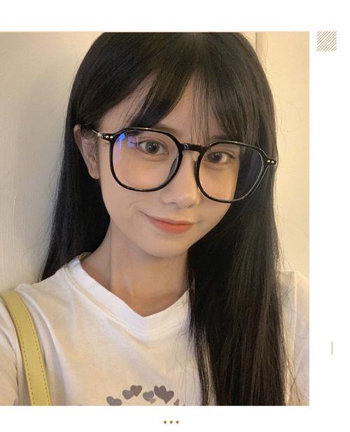 卡若登新品黑框眼镜女无镜片学生韩版大框圆脸防蓝光辐射眼镜有度数护