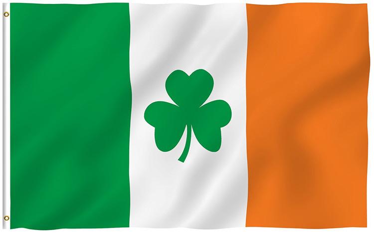 【跨境专供】爱尔兰三叶草 国旗 90*150cm ireland shamrock