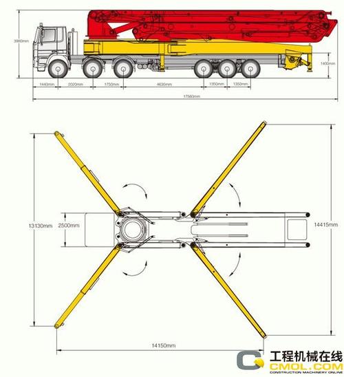 66米泵车结构图