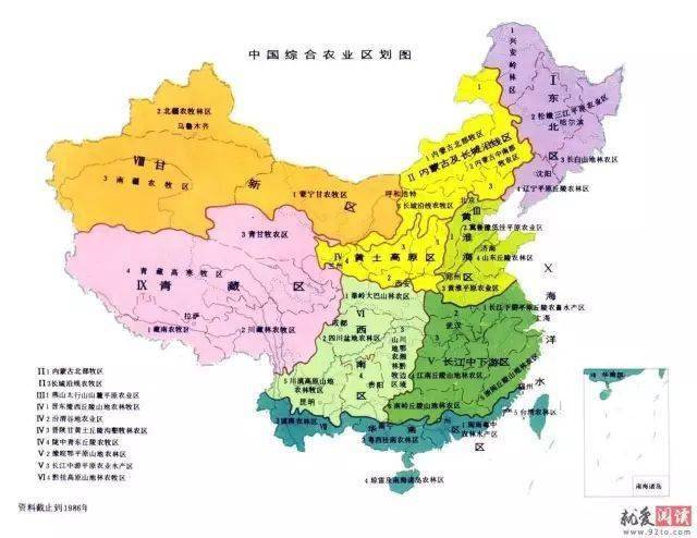 史上最全的中国地理知识点总结,附中国的地形,气候,农业区划地图