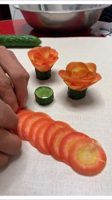 简单易学的蔬菜雕刻!