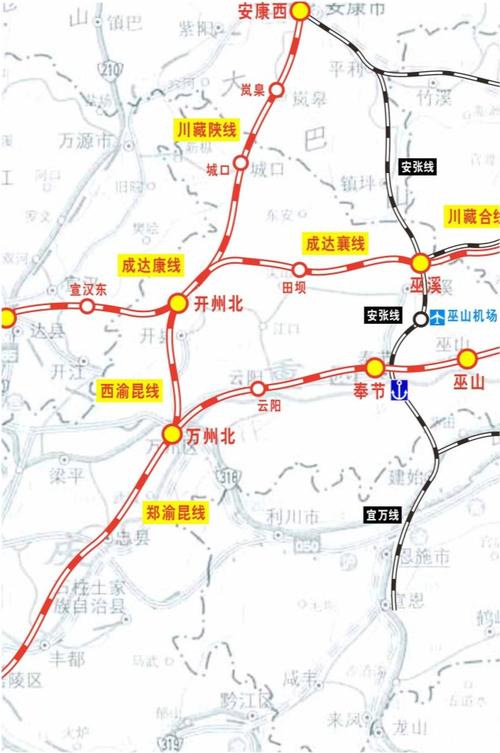 代表重庆开始为西渝高铁争取交换开州分流线,只需规划新建开州至巫溪