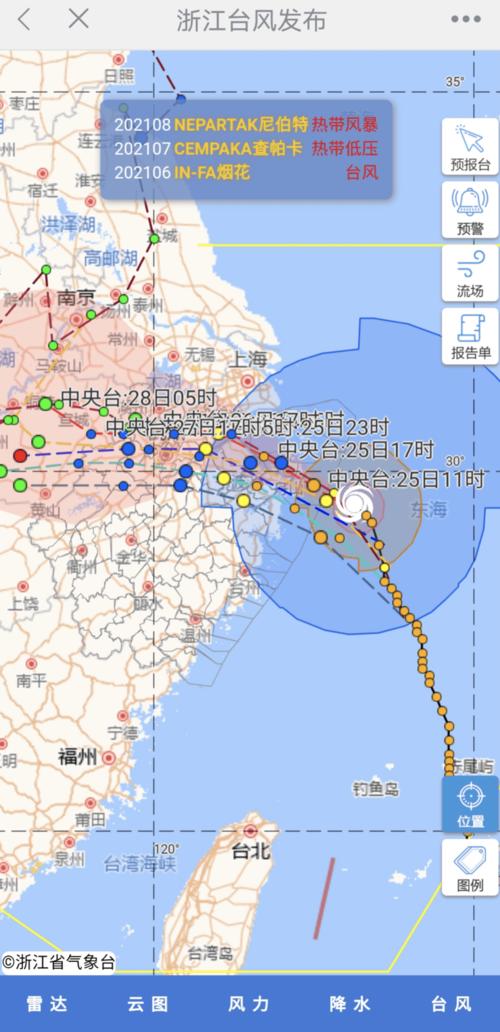 台风"烟花"路径图