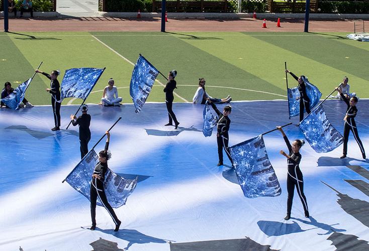 北京云雀农大附小旗队参加第20届学生艺术节旗舞比赛