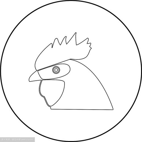 鸡头呈黑色或圆形图标