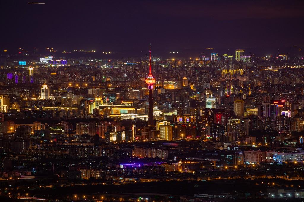 风光摄影:香山远眺北京城夜景