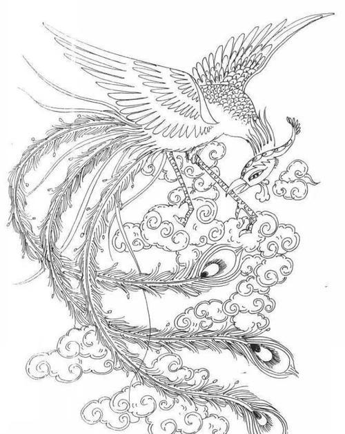 凤凰和鱼的简笔画