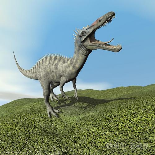 似鳄龙 dinoasaur 咆哮-3d 渲染