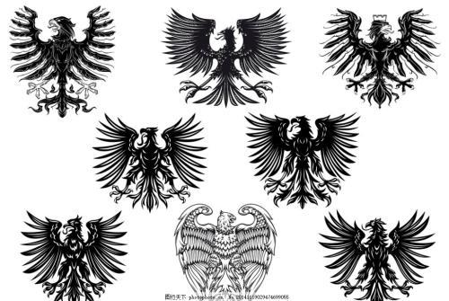 老鹰图标 商务标志 鹰派 翅膀 自由精神 图腾 美国精神 创意设计