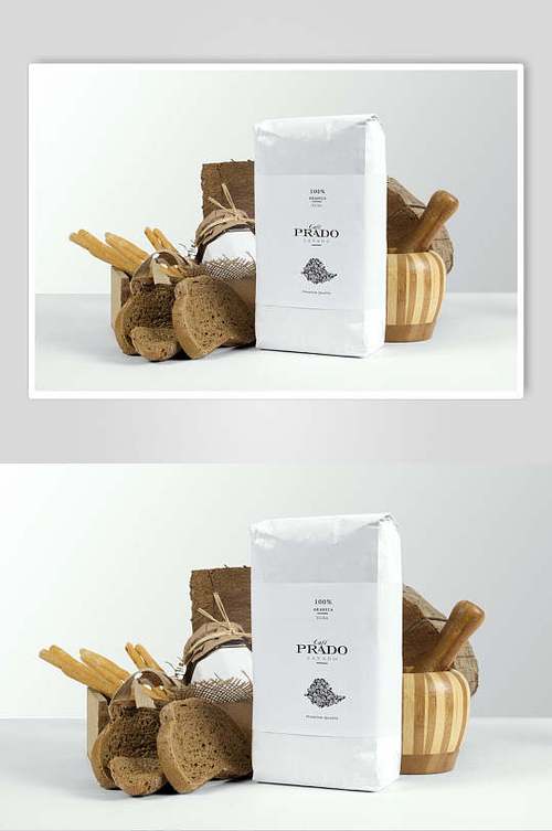 时尚纸袋咖啡店vi品牌包装样机立即下载纸袋包装文创品牌vi设计展示