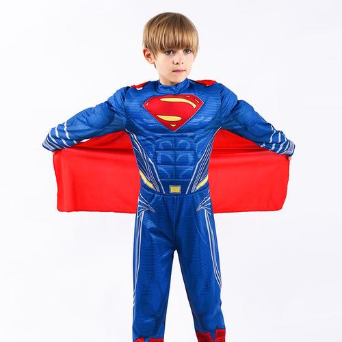 万圣节超级英雄cos服儿童超 人衣服cosplay动漫服装肌肉超人演出服
