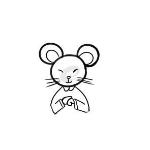 5068儿童网儿童简笔画 轻轻松松几笔画,教孩子学识十二生肖卡通小老鼠