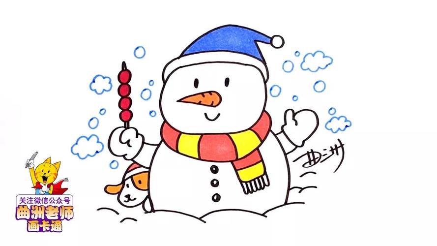 冬天到了,我们来画出可爱的雪人简笔画吧