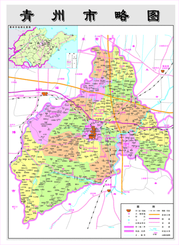 维坊青州地图