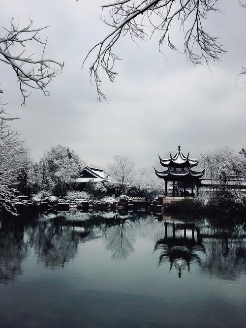 杭州西溪湿地-冬日雪景