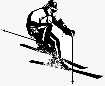 黑白风格矢量滑雪(1940x1590)epspng漫画风格棒球运动矢量素材(1979x