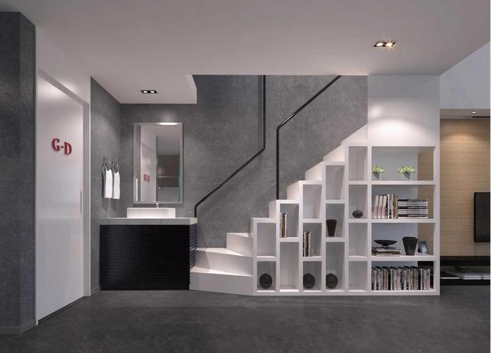 简约小户型跃层家居客厅楼梯设计 - 维客网装修效果图