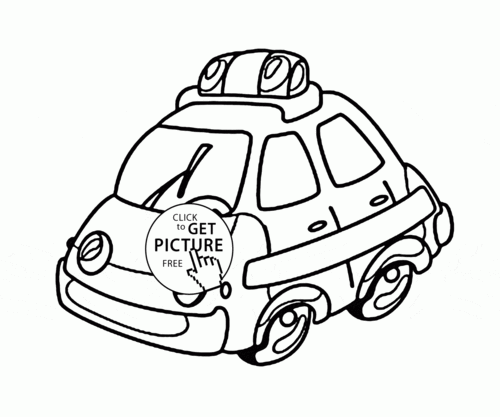 police car coloring pages to print