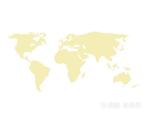 白色背景上的世界地图
