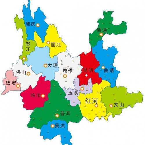 云南区域划分地图
