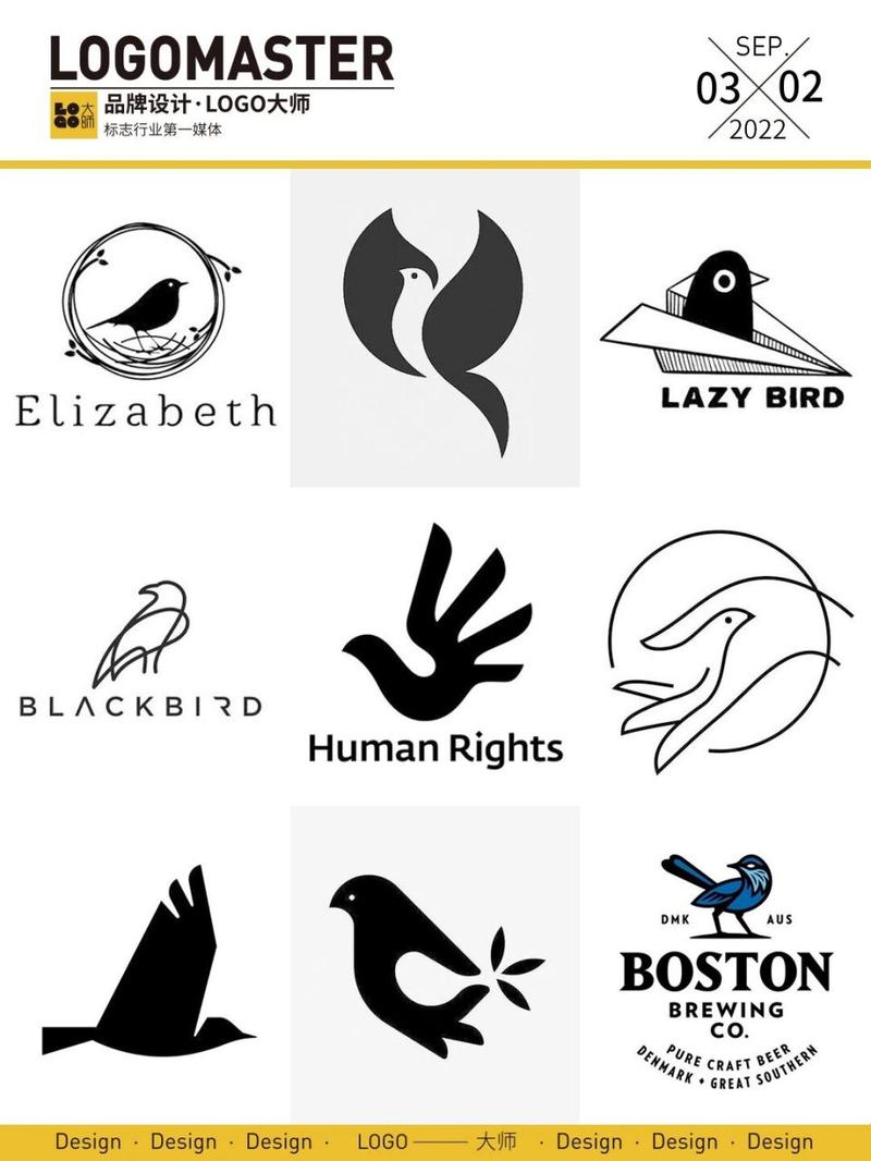 287期推荐 | 创意鸟元素logo设计 以鸟的形象为主作创意联想的logo