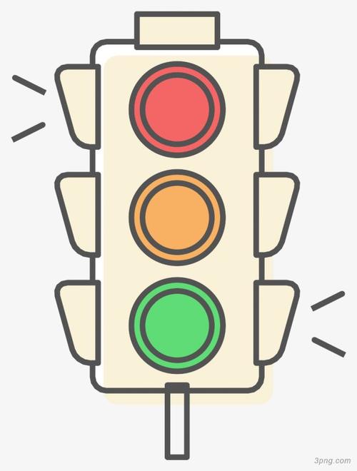 标签:红绿灯红绿灯卡通简约装饰图案扁平化彩色图标红绿灯交通信号灯