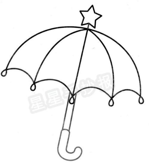 雨伞简笔画画法图解关于雨伞的资料:雨伞折数雨伞根据功能设计的不同
